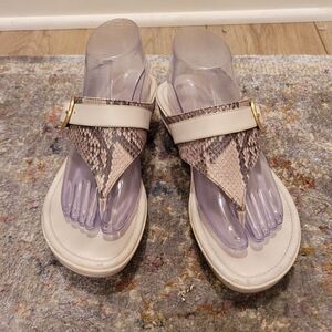 Cole Haan Nike Air Snakeskin Print Side Wedge Flip Flop Sandals Size 9